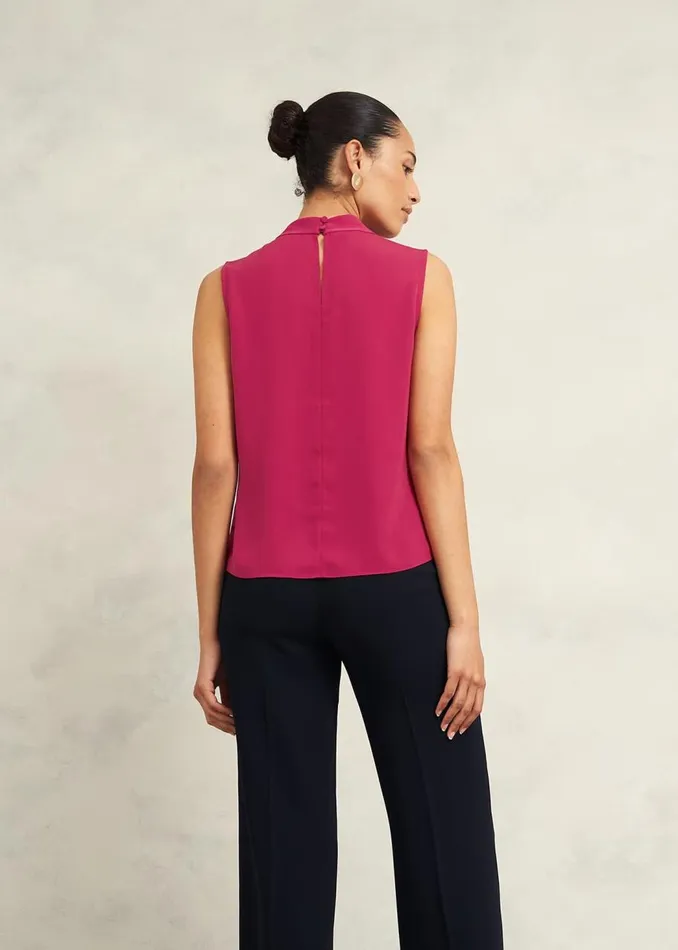 Tops Women HOBBS Shelley Blouse Cranberry Pink