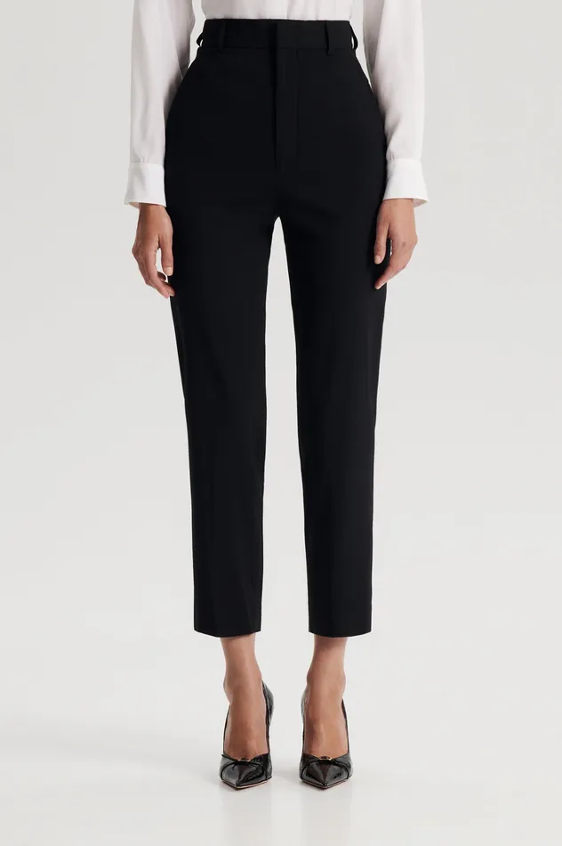 Trousers Scanlan Theodore Women TAILORED CROPPED TROUSER BLACK