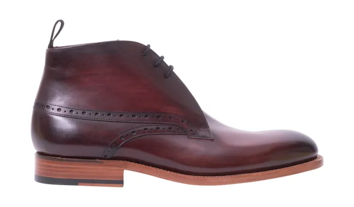 Tyne 2 8211 Hand Brushed Burgundy Men Barker Shoes Mens Boots
