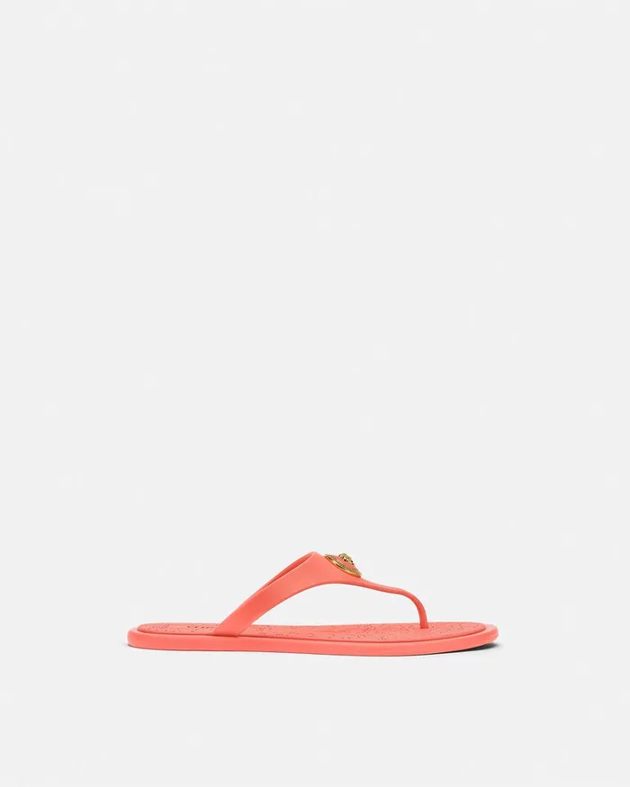 Versace Alia Women Alia Flat Rubber Sandals Coral