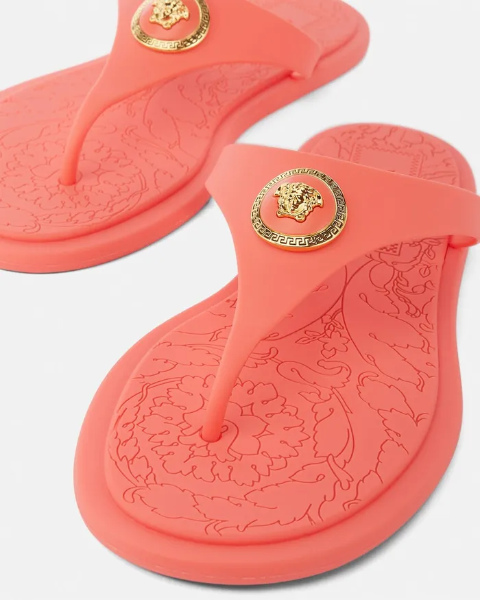 Versace Alia Women Alia Flat Rubber Sandals Coral