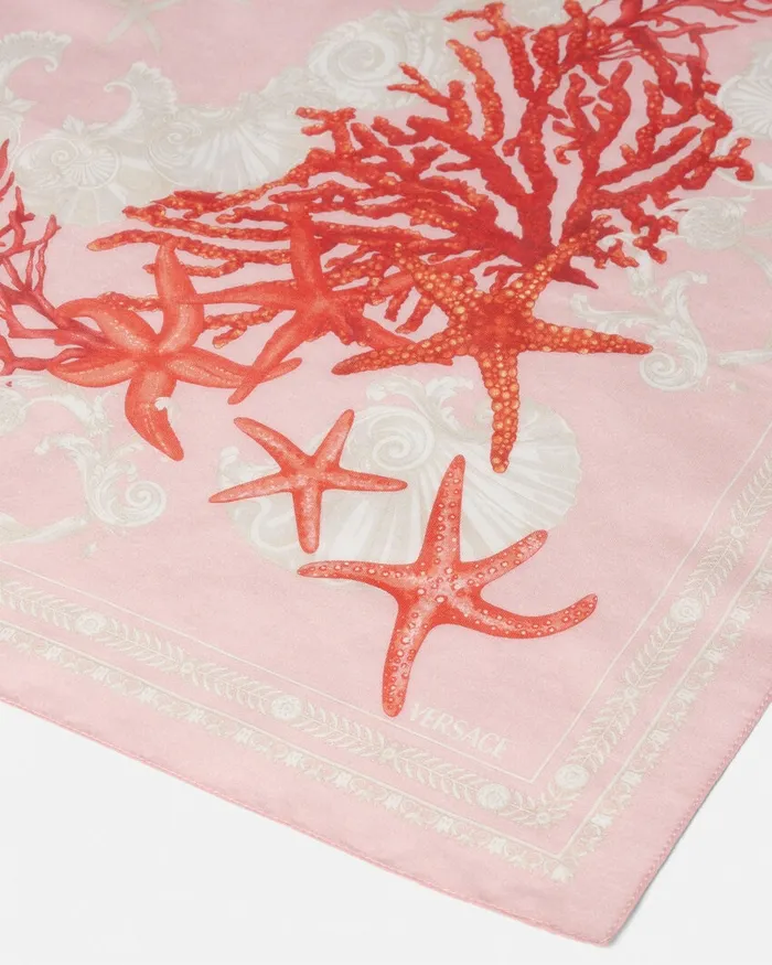 Versace Bags and Accessories Kids Barocco Sea Foulard 236034 Pinkprint