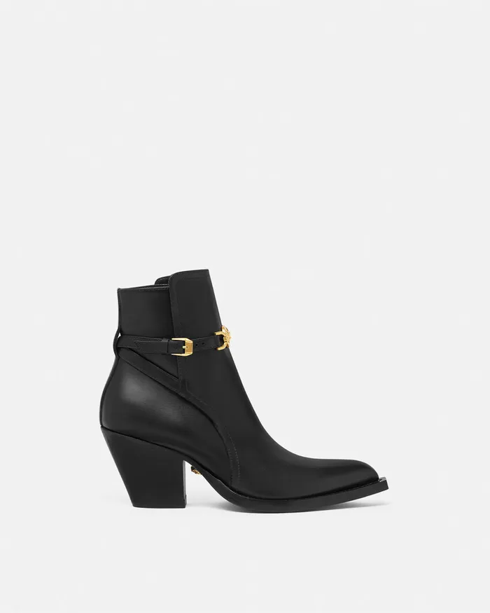 Versace Boots Women Medusa 03995 Ankle Boots 25034 65 Mm Blackgold