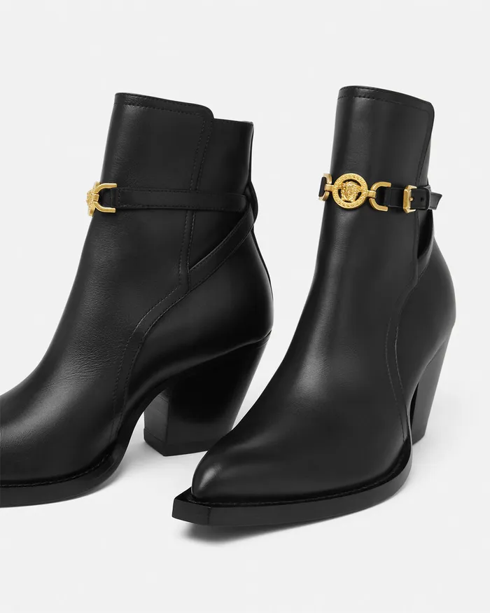 Versace Boots Women Medusa 03995 Ankle Boots 25034 65 Mm Blackgold