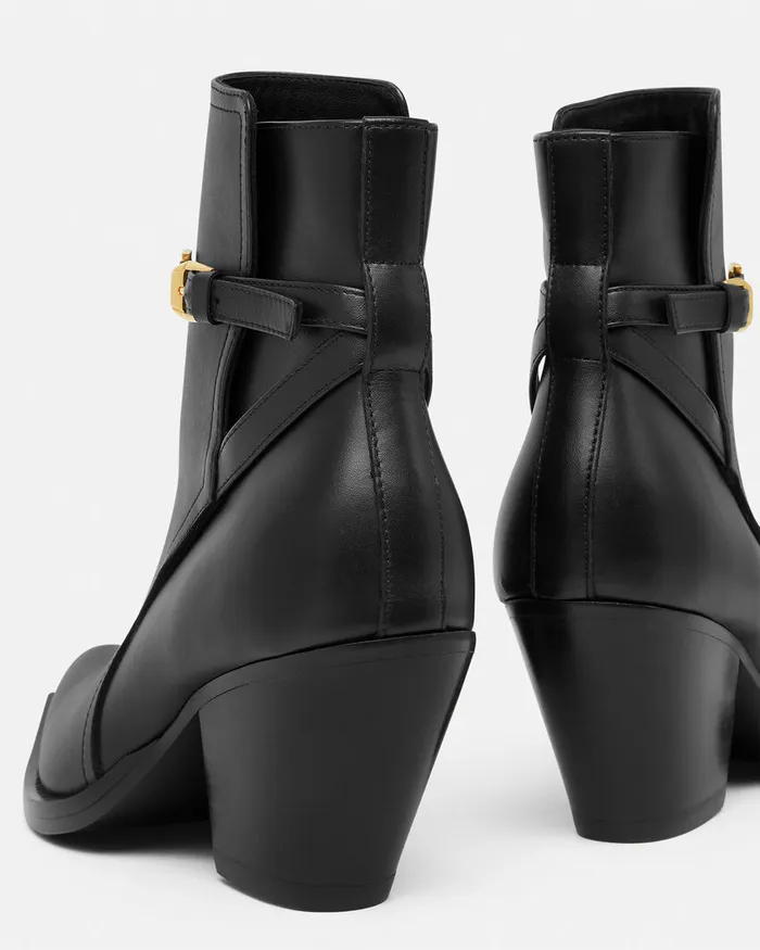 Versace Boots Women Medusa 03995 Ankle Boots 25034 65 Mm Blackgold