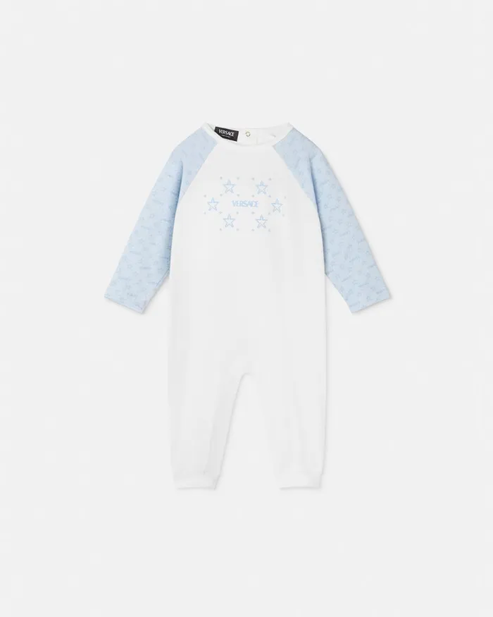 Versace Clothing Kids Logo Baby Sleepsuit White