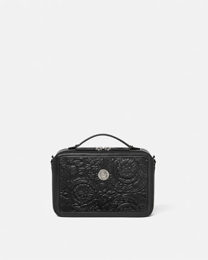 Versace Crossbody and Messengers Men Medusa Biggie Barocco Messenger Bag Black
