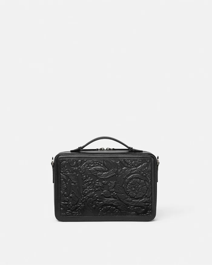 Versace Crossbody and Messengers Men Medusa Biggie Barocco Messenger Bag Black