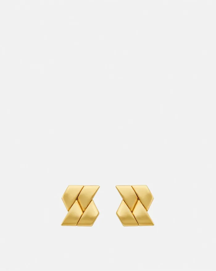 Versace Earrings Women Bind Stud Earrings Light Gold