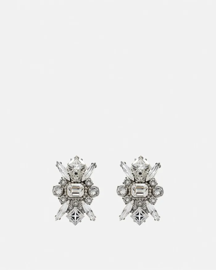 Versace Earrings Women Bloom Earrings Silver