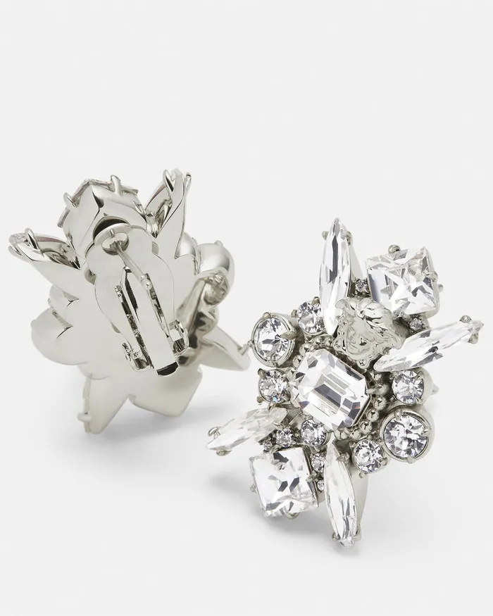 Versace Earrings Women Bloom Earrings Silver