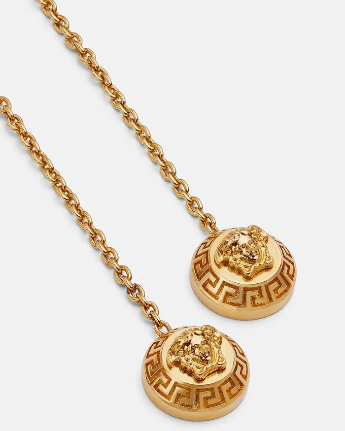Versace Earrings Women Medusa Drop Earrings Light Gold