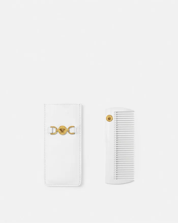 Versace Hair Accessories Women Medusa 03995 Hair Comb White