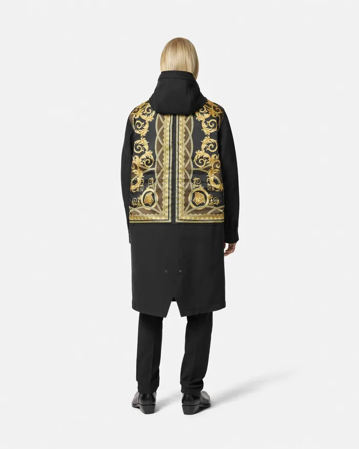 Versace Jackets and Coats Men La Coupe Des Dieux Trench Coat Black