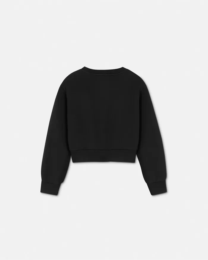 Versace Knitwear and Sweatshirts Kids Crystal 03990s Vintage Logo Sweatshirt Black