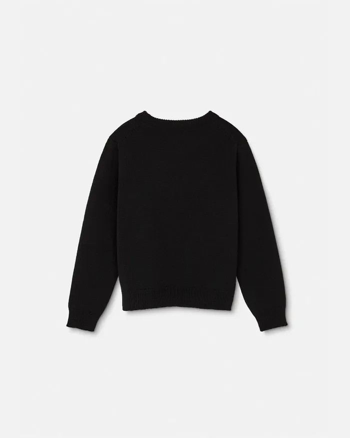 Versace Knitwear and Sweatshirts Kids Embroidered Sweater Black