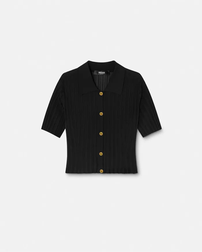 Versace Knitwear Women Knit Shirt Black