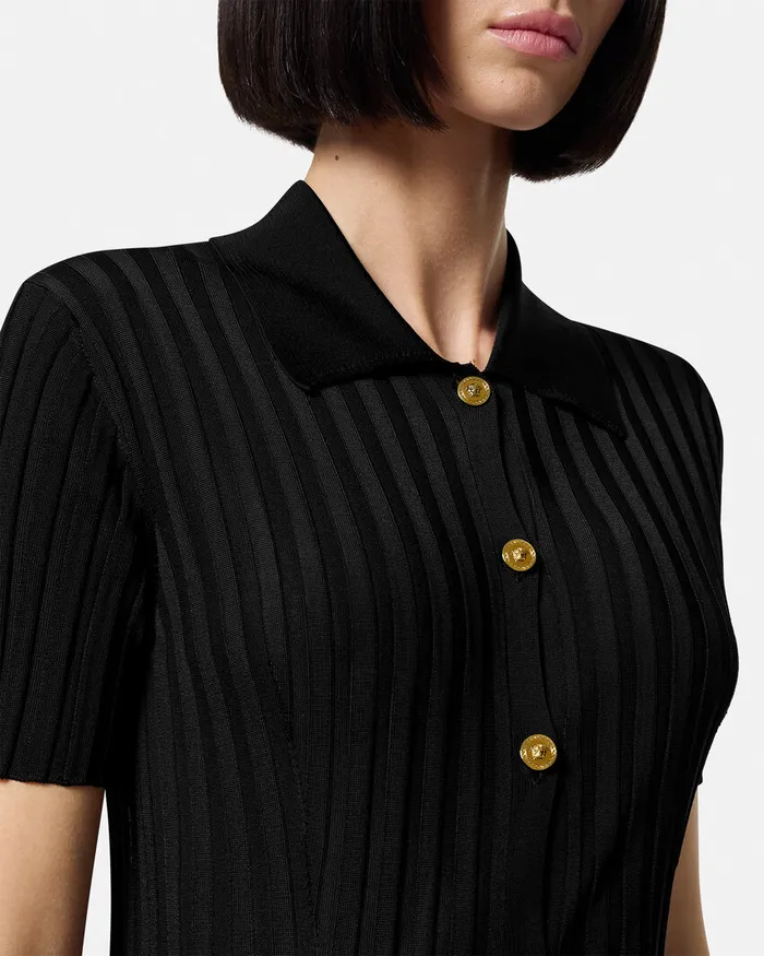 Versace Knitwear Women Knit Shirt Black