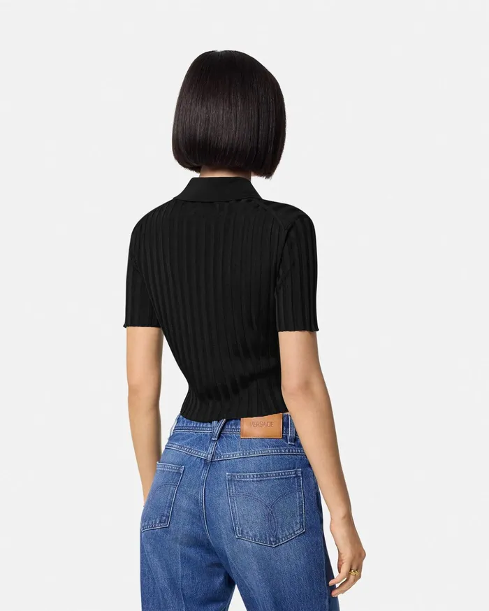 Versace Knitwear Women Knit Shirt Black