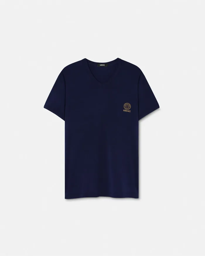 Versace Loungewear and Pajamas Men Medusa Undershirt Blue