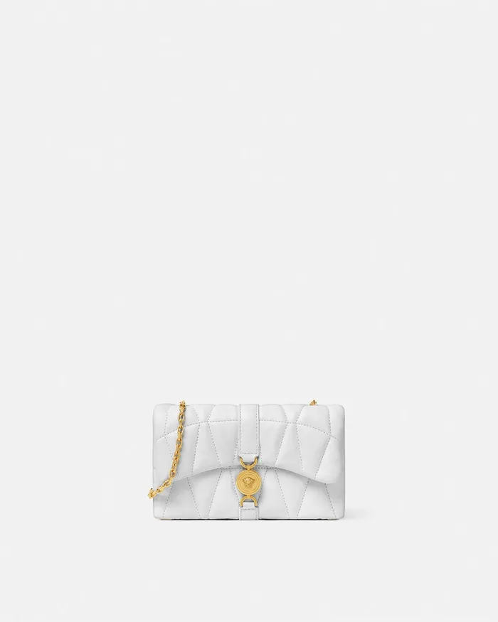 Versace Mini Bags and Clutches Women Kleio Quilted Mini Bag White