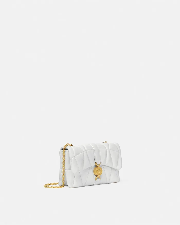 Versace Mini Bags and Clutches Women Kleio Quilted Mini Bag White