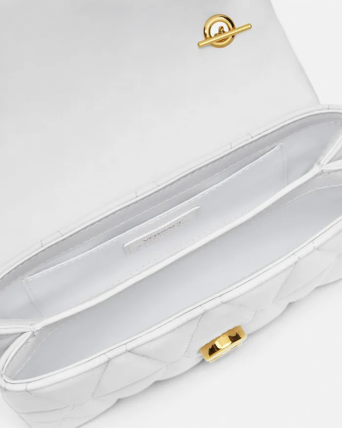 Versace Mini Bags and Clutches Women Kleio Quilted Mini Bag White