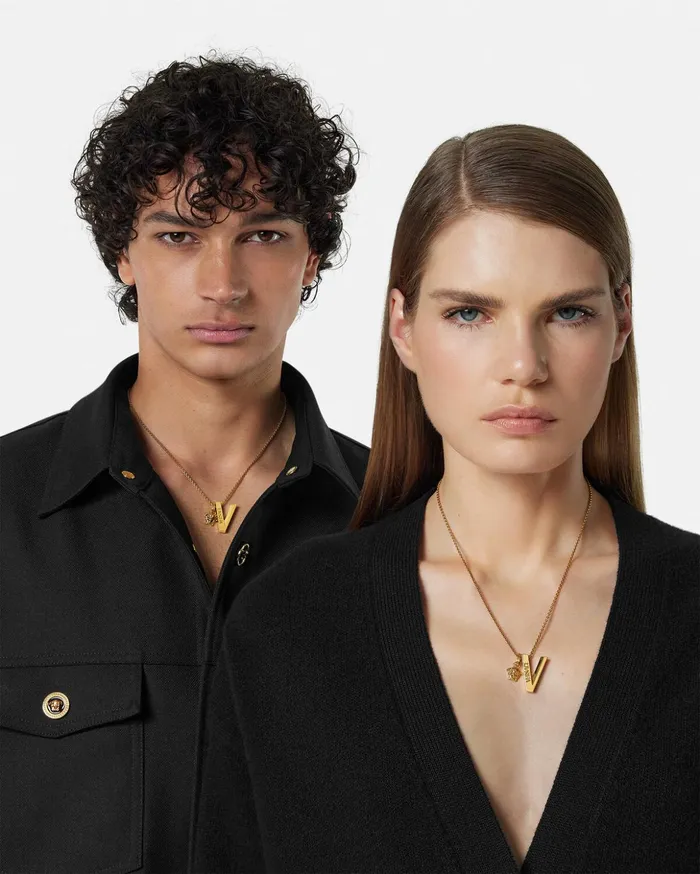 Versace Necklaces WomenMen V2025 Chain Necklace Light Gold