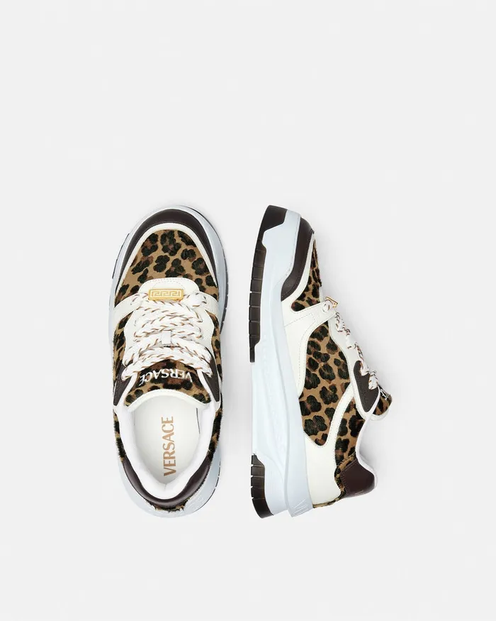 Versace Odissea Men Leopard Odissea Sneakers Animalier