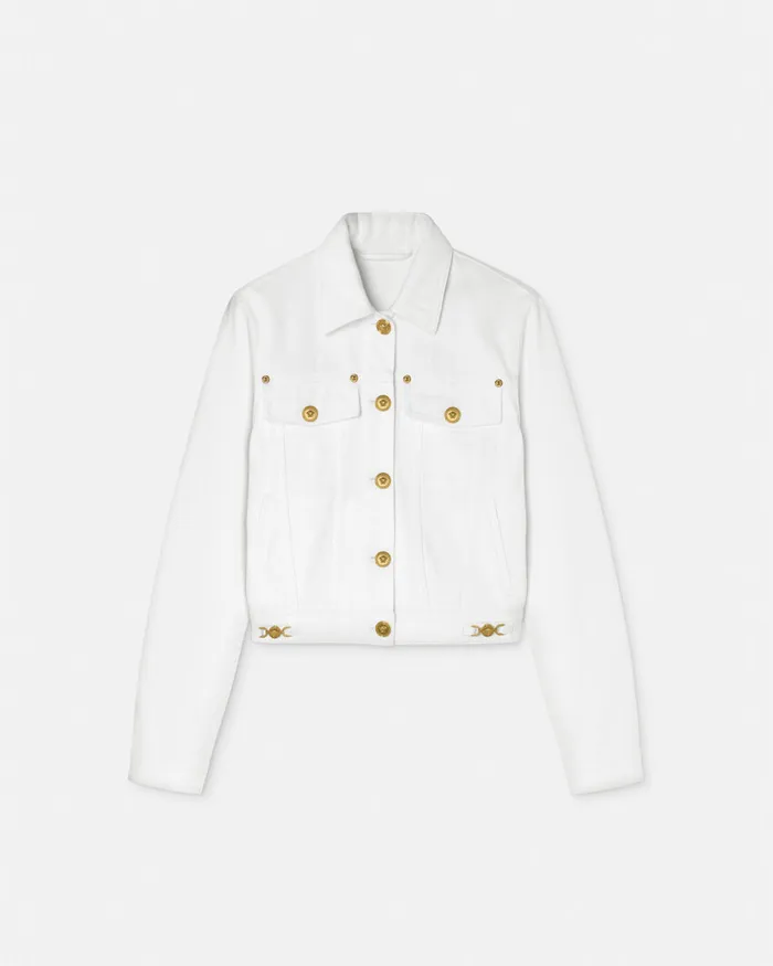 Versace Outerwear and Coats Women Denim Jacket White