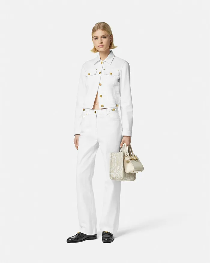 Versace Outerwear and Coats Women Denim Jacket White