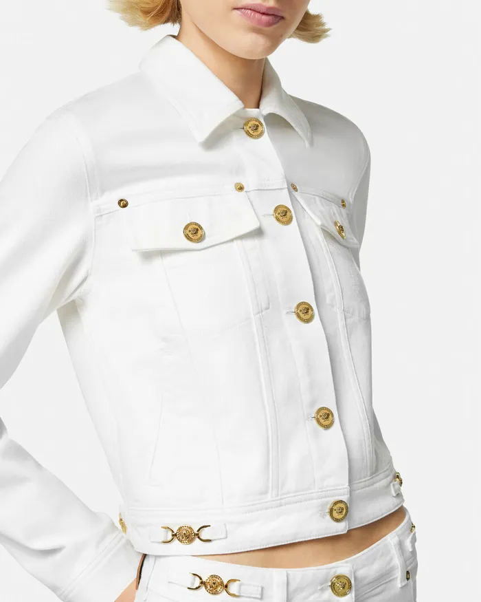 Versace Outerwear and Coats Women Denim Jacket White