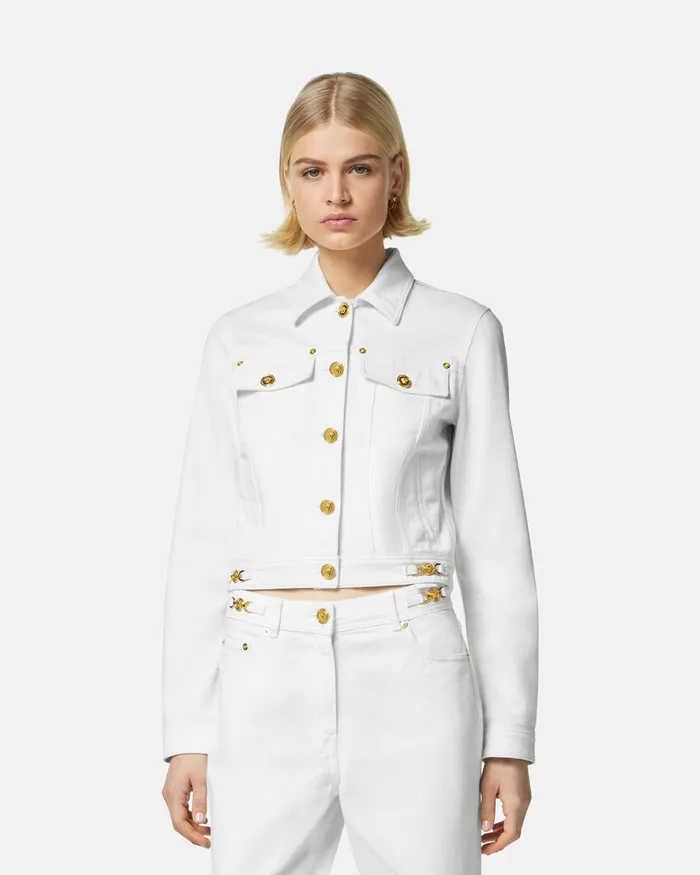 Versace Outerwear and Coats Women Denim Jacket White
