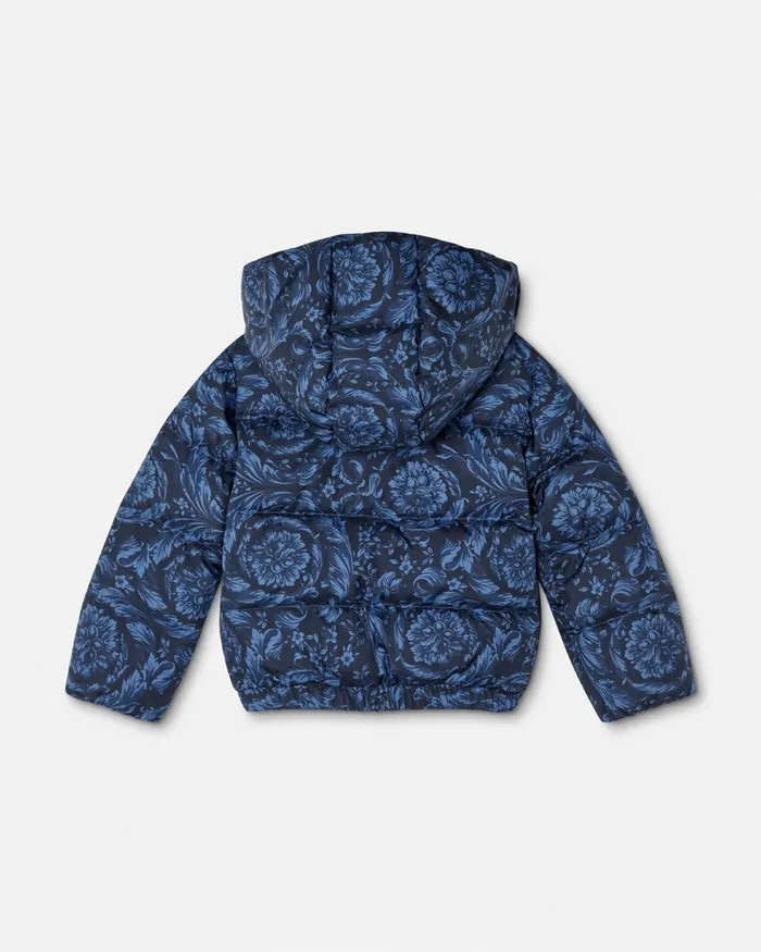 Versace Outerwear Kids Barocco Baby Puffer Jacket Blueprint