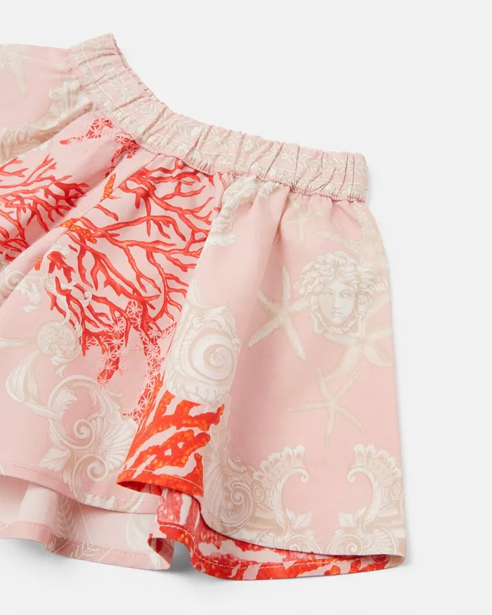 Versace Pants and Skirts Kids Barocco Sea Baby Shorts Coral