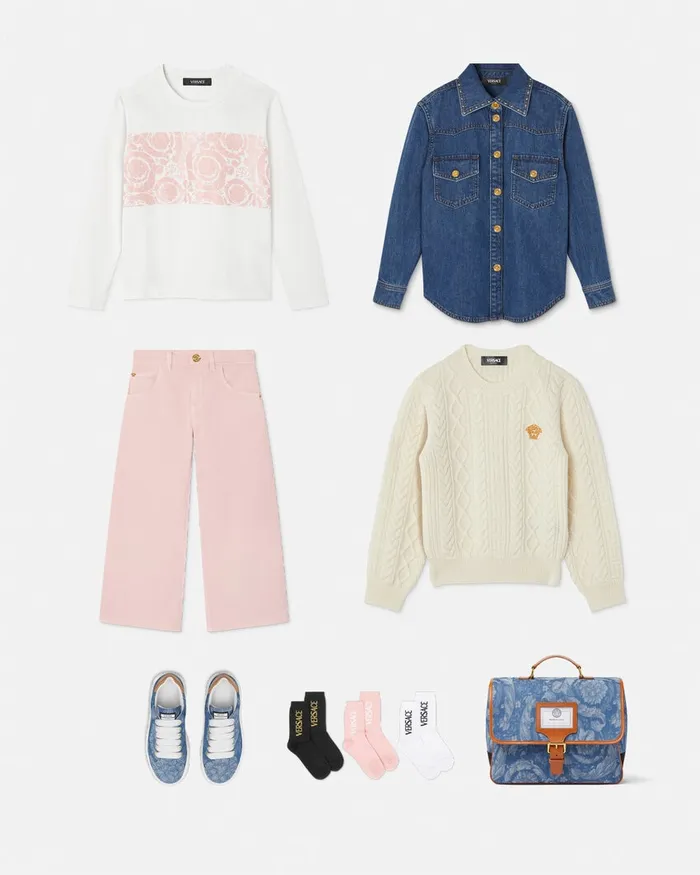 Versace Pants and Skirts Kids Jeans Light Pink
