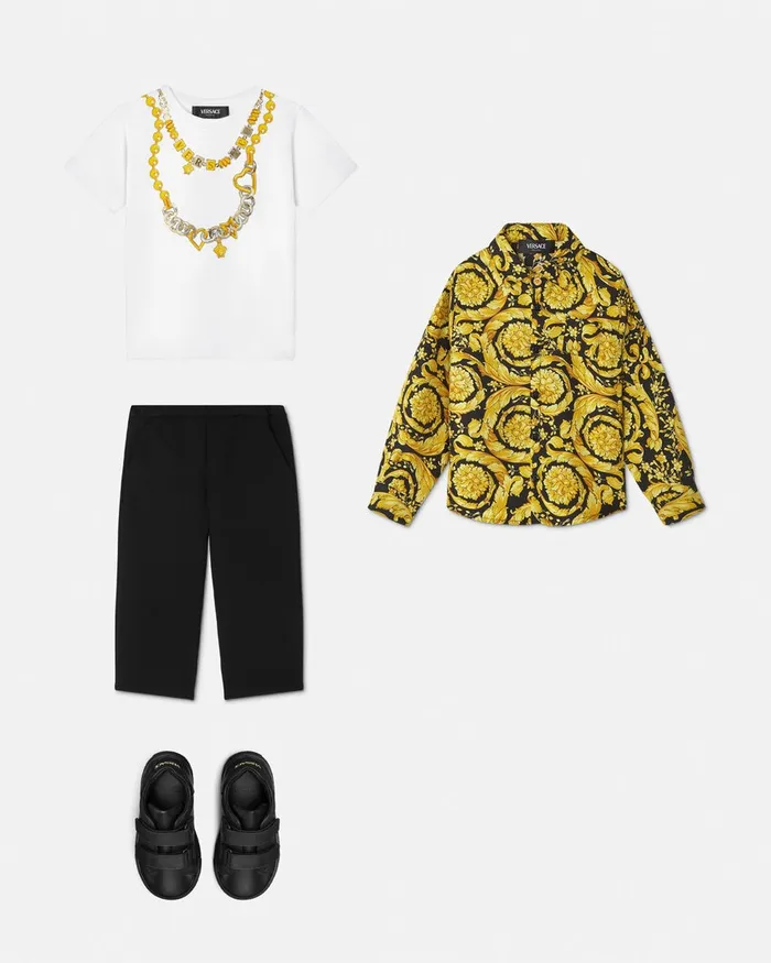Versace Pants Kids Pants Black
