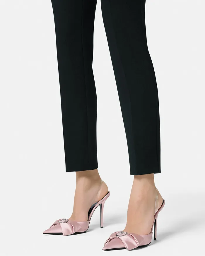 Versace Pumps and Slingbacks Women Alia Satin Slingback Pumps 110 Mm Light Pink