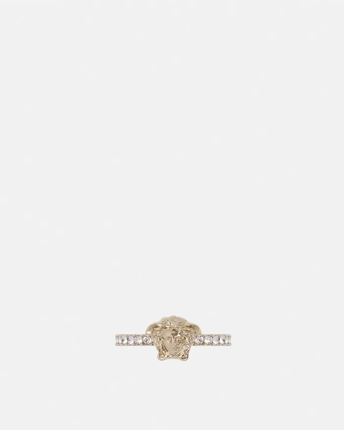 Versace Rings Women Crystal La Medusa Ring Gold