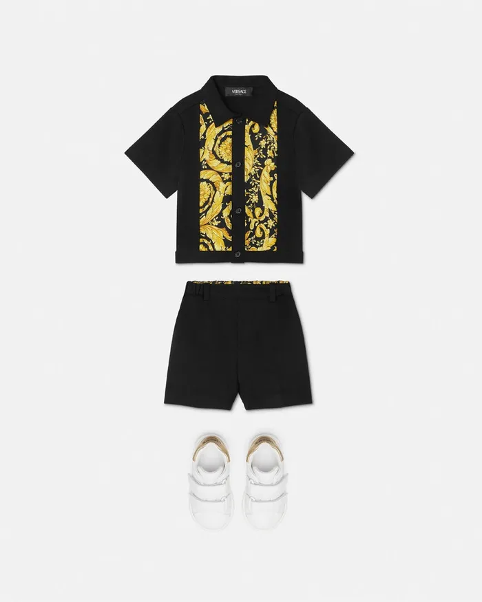 Versace Shirts and Tshirts Kids Barocco Baby Overshirt Black