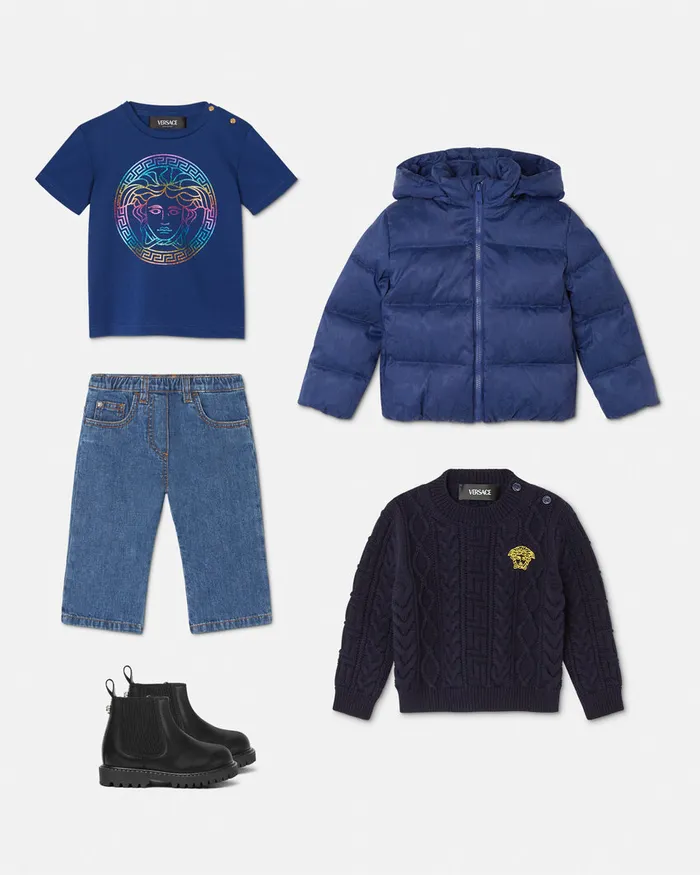 Versace Shirts and Tshirts Kids Medusa Baby TShirt Blue