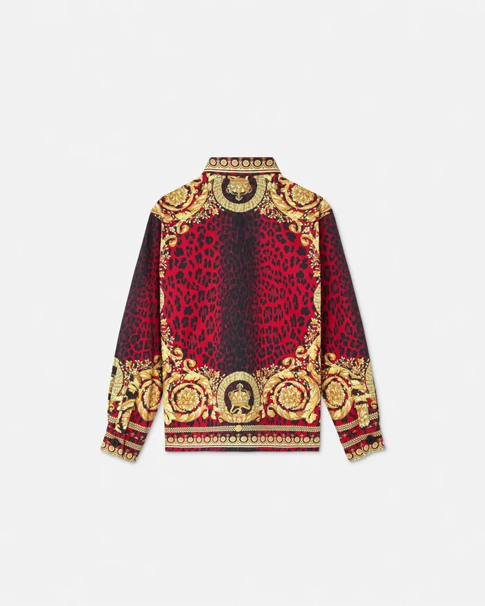 Versace Shirts Kids Wild Barocco Overshirt Printred