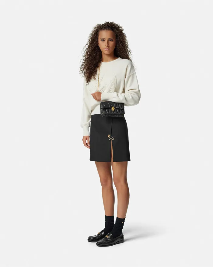 Versace Shoulder and Crossbody Women Kleio Quilted Mini Bag Blackgold