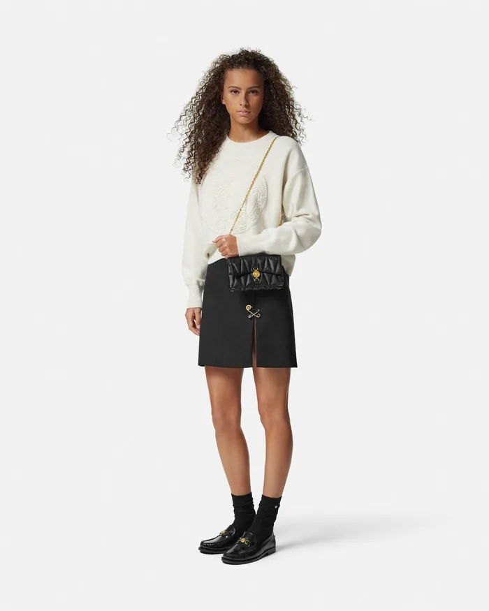 Versace Shoulder and Crossbody Women Kleio Quilted Mini Bag Blackgold