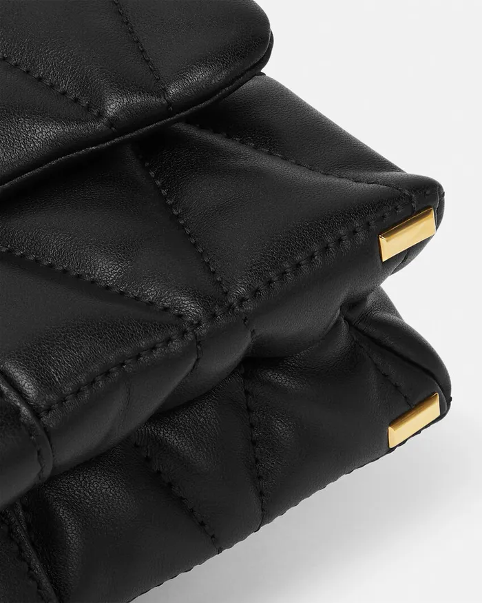 Versace Shoulder and Crossbody Women Kleio Quilted Mini Bag Blackgold