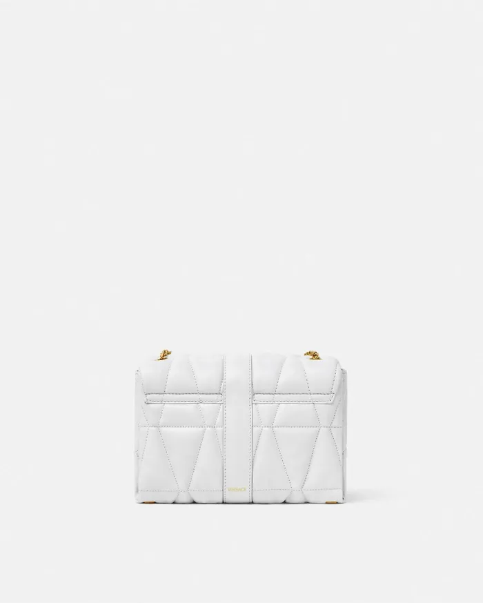 Versace Shoulder and Crossbody Women Kleio Quilted Shoulder Bag White