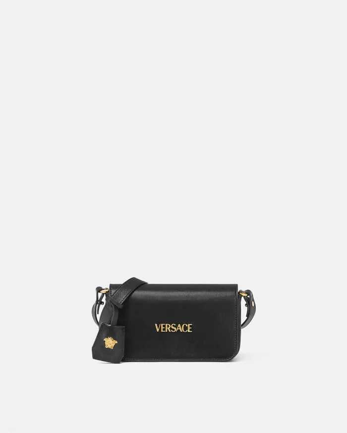 Versace Shoulder and Crossbody WomenMen Tag Mini Bag Blackgold