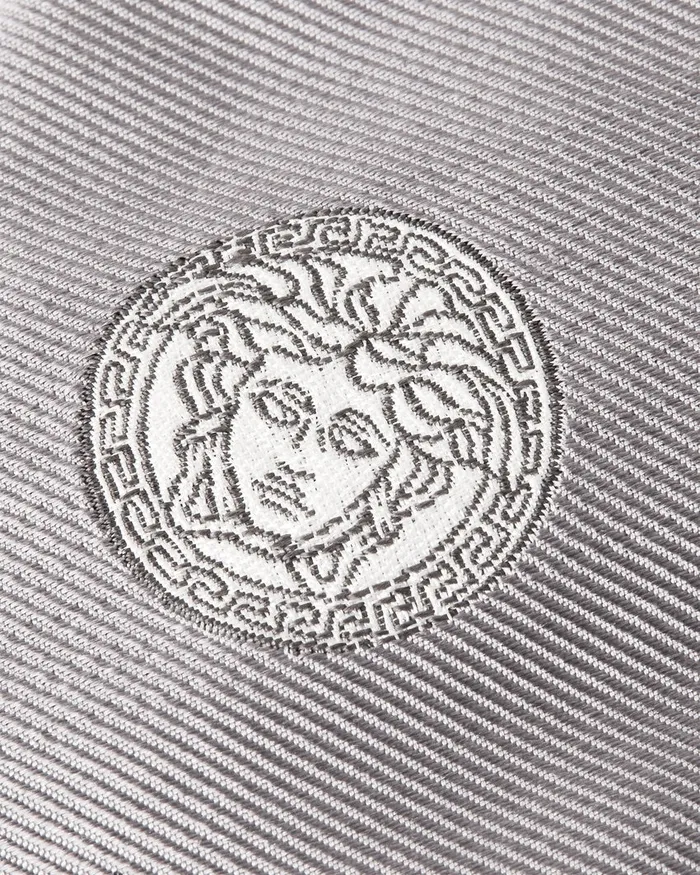 Versace Soft Accessories Men Medusa Silk Tie White