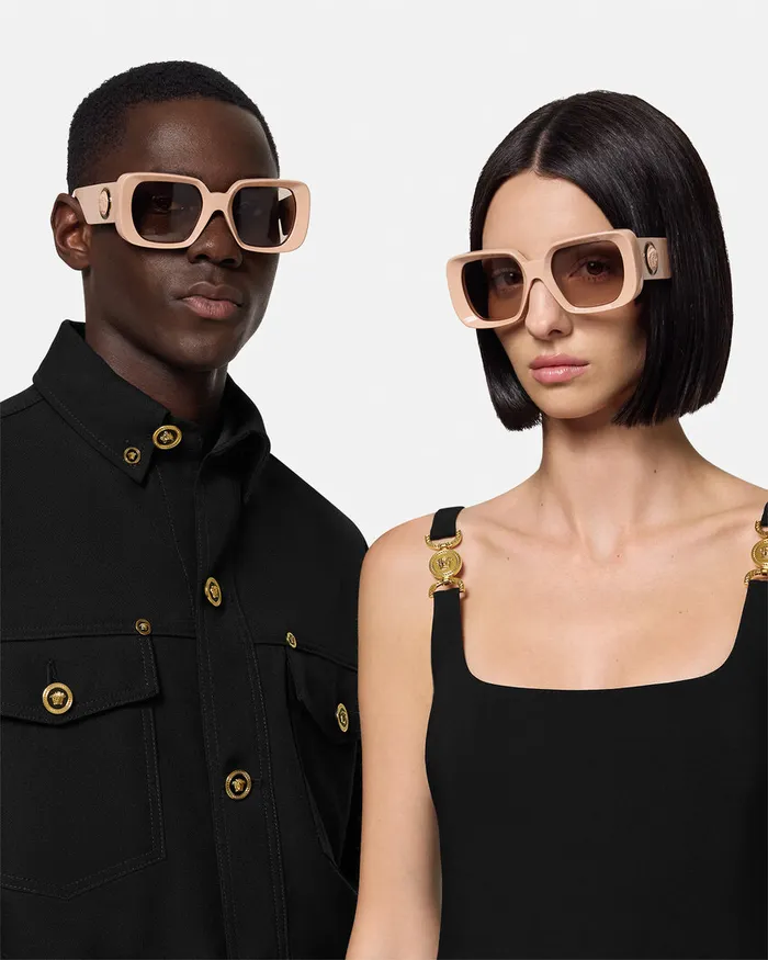 Versace Sunglasses WomenMen Medusa Medallion Sunglasses Beige
