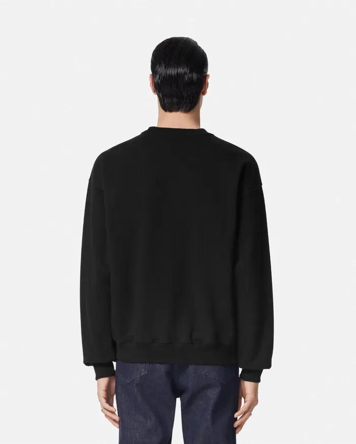 Versace Sweatshirts Men Medusa Medallion Sweatshirt Blackprint